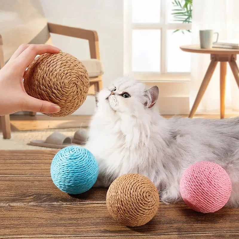 Natural Sisal Cat Scratcher Ball - Eco-Friendly Claw Care