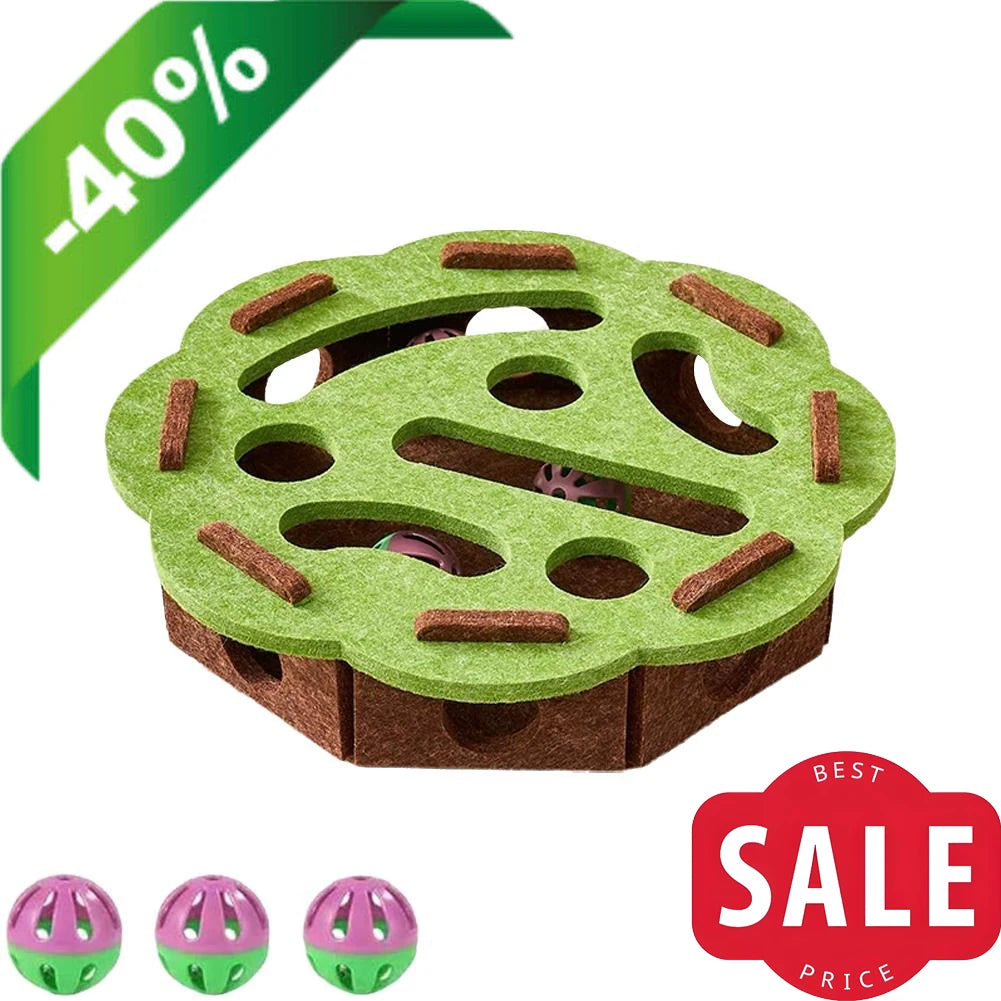 Cat Puzzle Treat Ball - Interactive Food Dispenser Toy