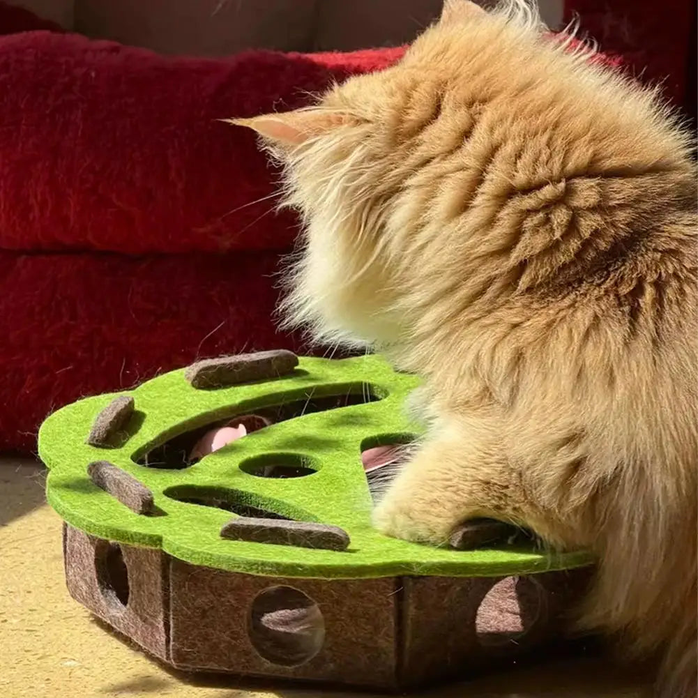 Cat Puzzle Treat Ball - Interactive Food Dispenser Toy