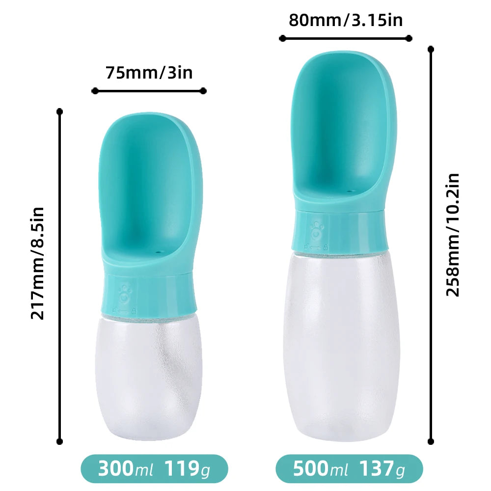 Portable Dog Water Bottle - Leak-Proof Travel Dispenser