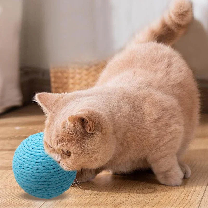 Natural Sisal Cat Scratcher Ball - Eco-Friendly Claw Care