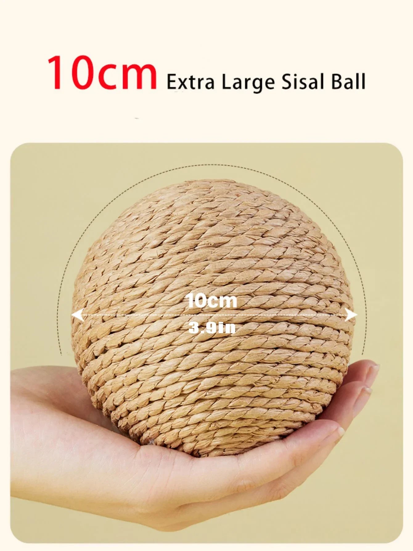 Natural Sisal Cat Scratcher Ball - Eco-Friendly Claw Care