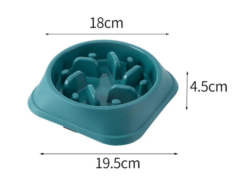Slow Feeder Bowl - Anti-Gulp Pet Bowl for Healthy Eating