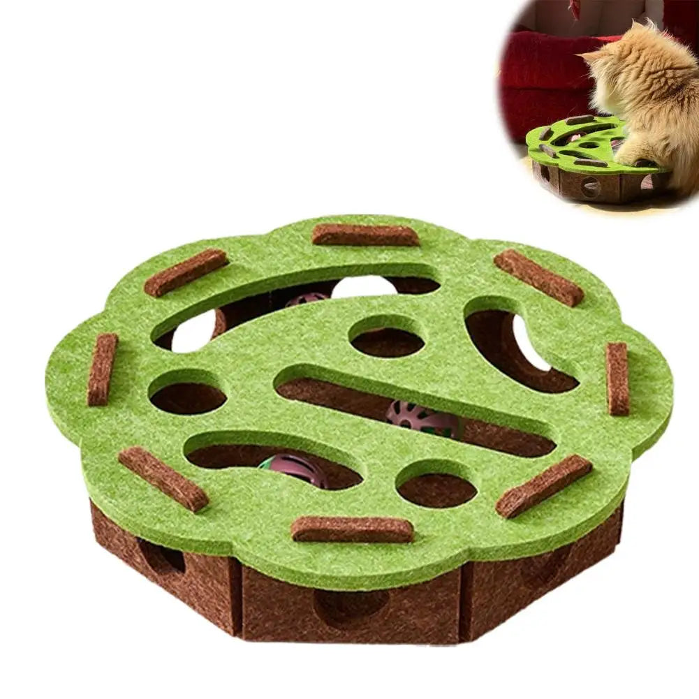 Cat Puzzle Treat Ball - Interactive Food Dispenser Toy