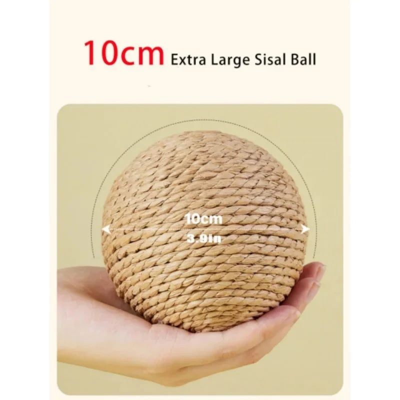 Natural Sisal Cat Scratcher Ball - Eco-Friendly Claw Care