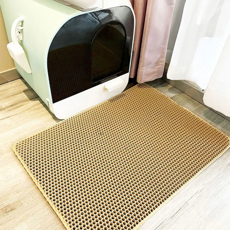 Double-Layer Cat Litter Mat - Waterproof Trapping Mat