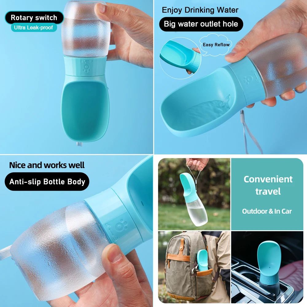 Portable Dog Water Bottle - Leak-Proof Travel Dispenser