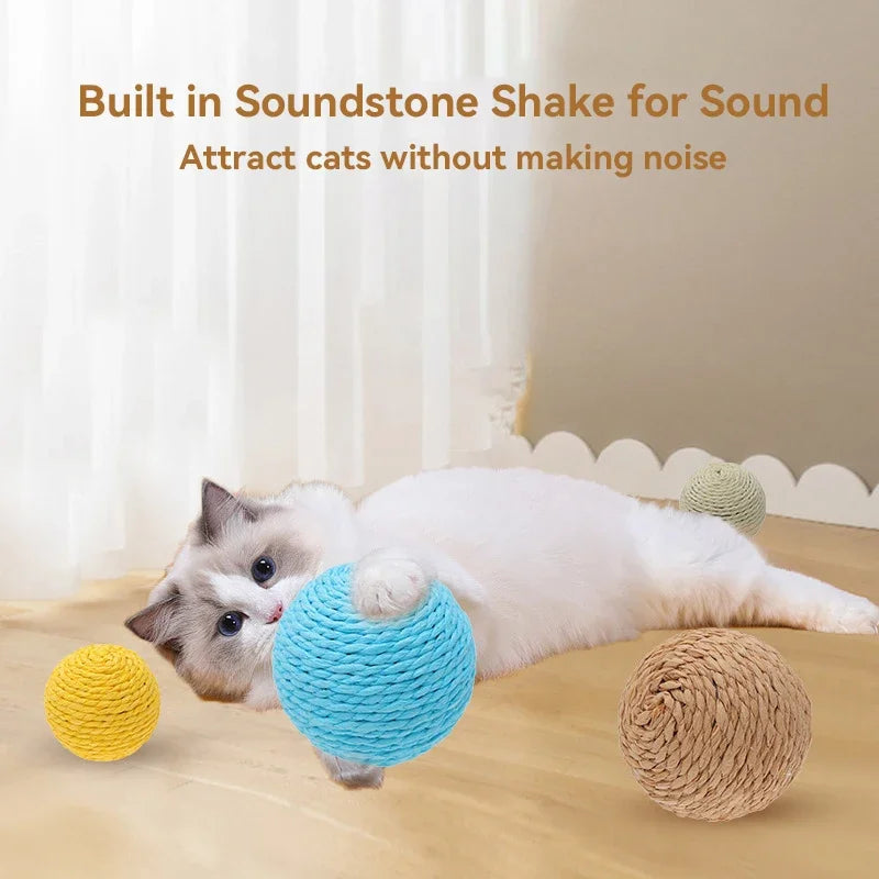 Natural Sisal Cat Scratcher Ball - Eco-Friendly Claw Care