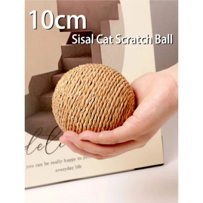 Natural Sisal Cat Scratcher Ball - Eco-Friendly Claw Care