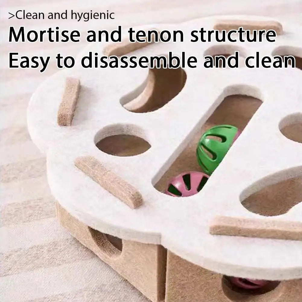 Cat Puzzle Treat Ball - Interactive Food Dispenser Toy