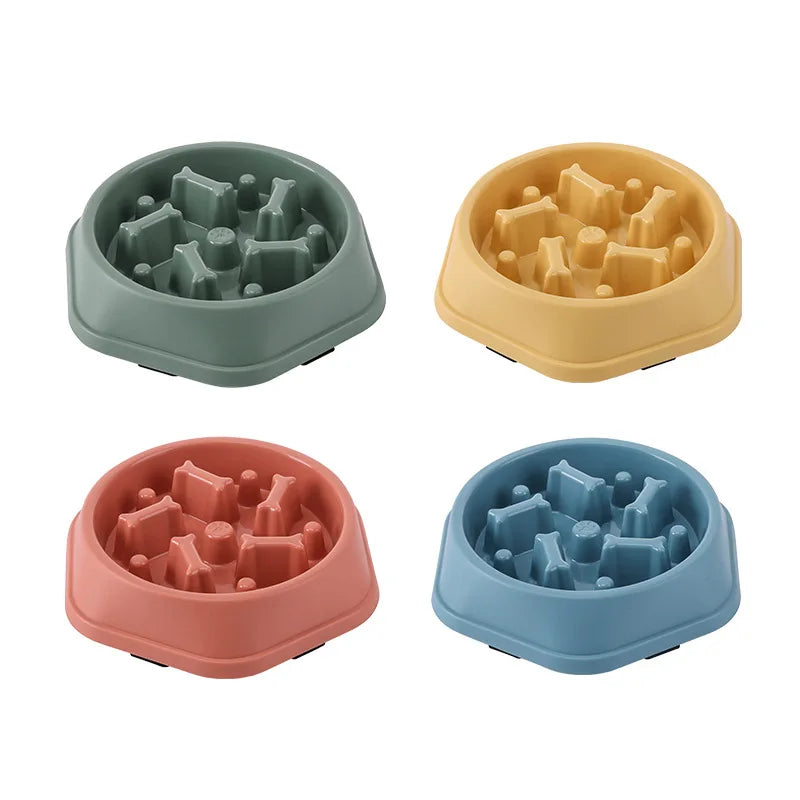 Slow Feeder Bowl - Anti-Gulp Pet Bowl for Healthy Eating
