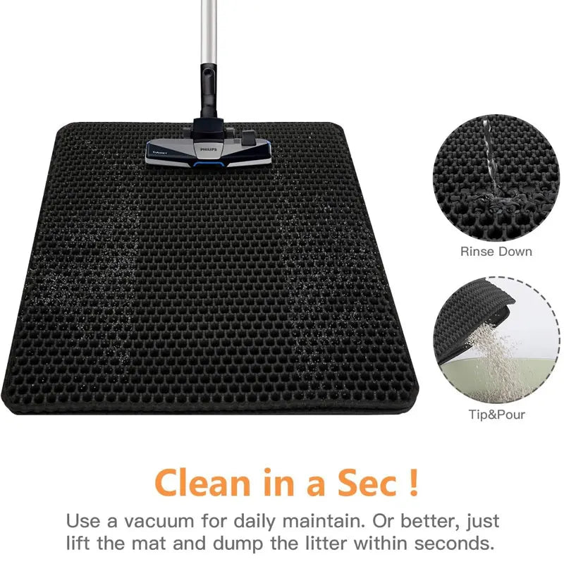Double-Layer Cat Litter Mat - Waterproof Trapping Mat