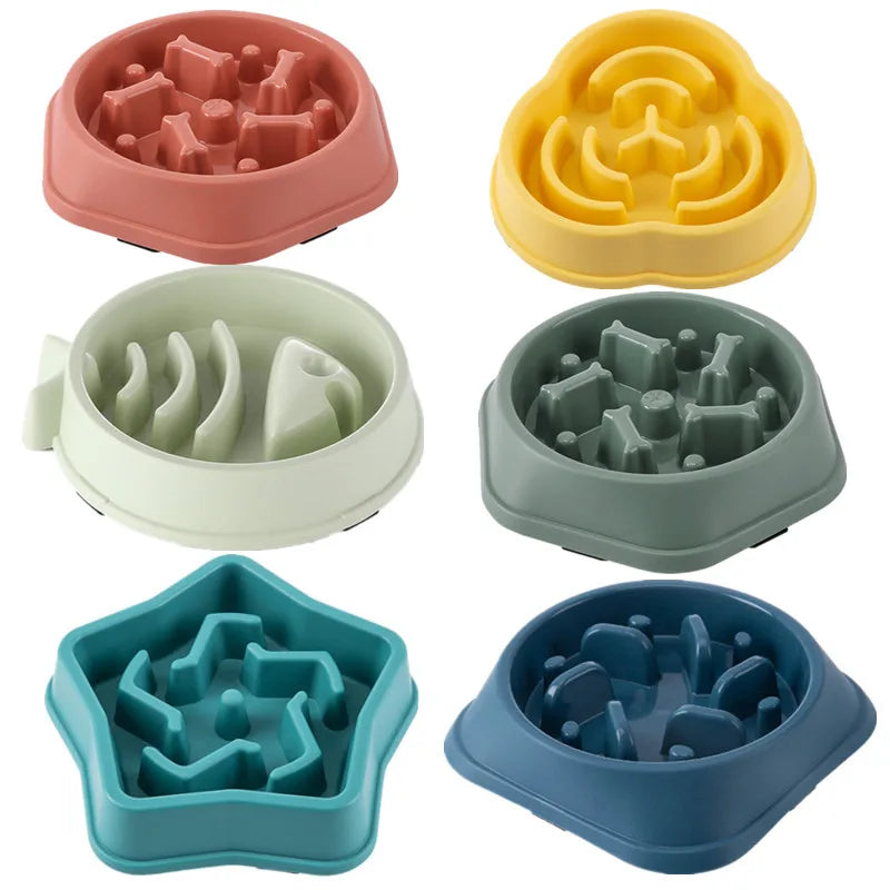 Slow Feeder Bowl - Anti-Gulp Pet Bowl for Healthy Eating