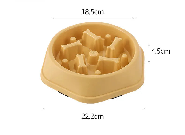 Slow Feeder Bowl - Anti-Gulp Pet Bowl for Healthy Eating