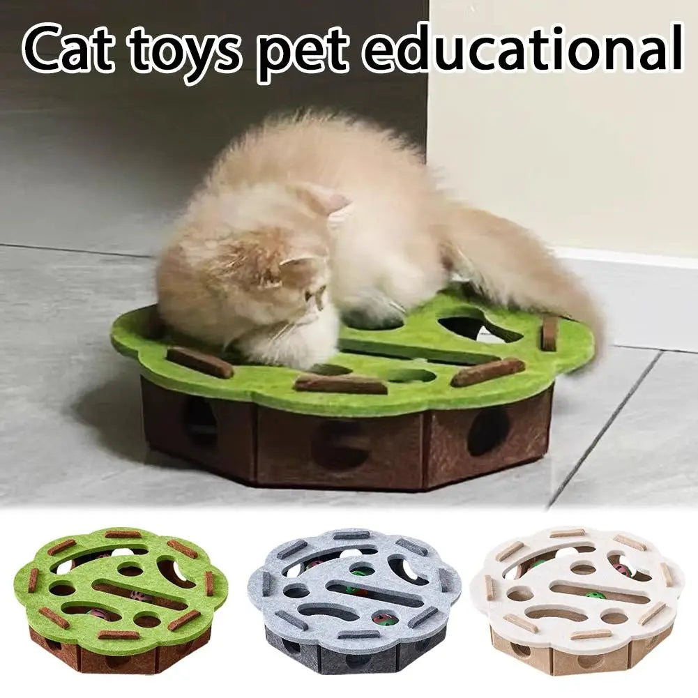 Cat Puzzle Treat Ball - Interactive Food Dispenser Toy