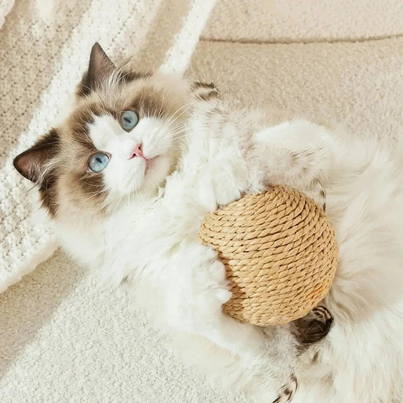 Natural Sisal Cat Scratcher Ball - Eco-Friendly Claw Care