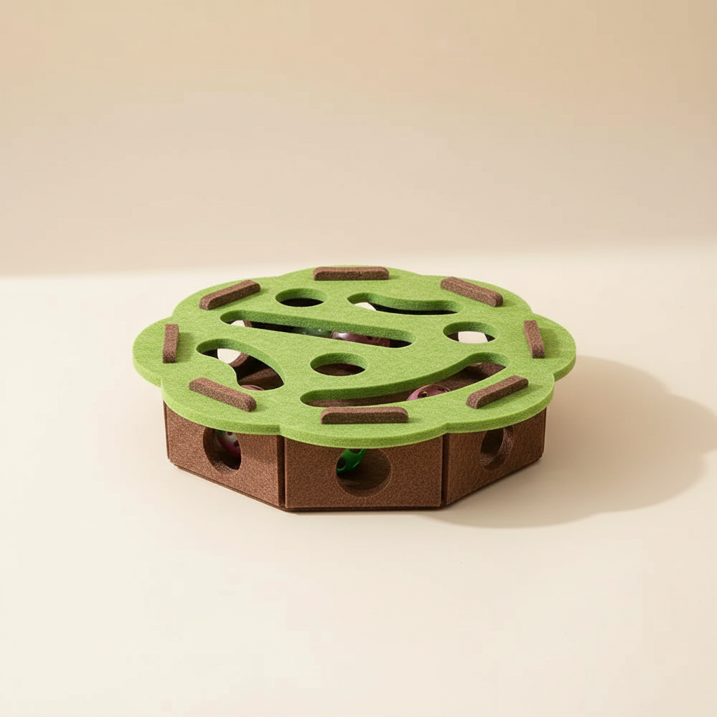 Cat puzzle treat ball