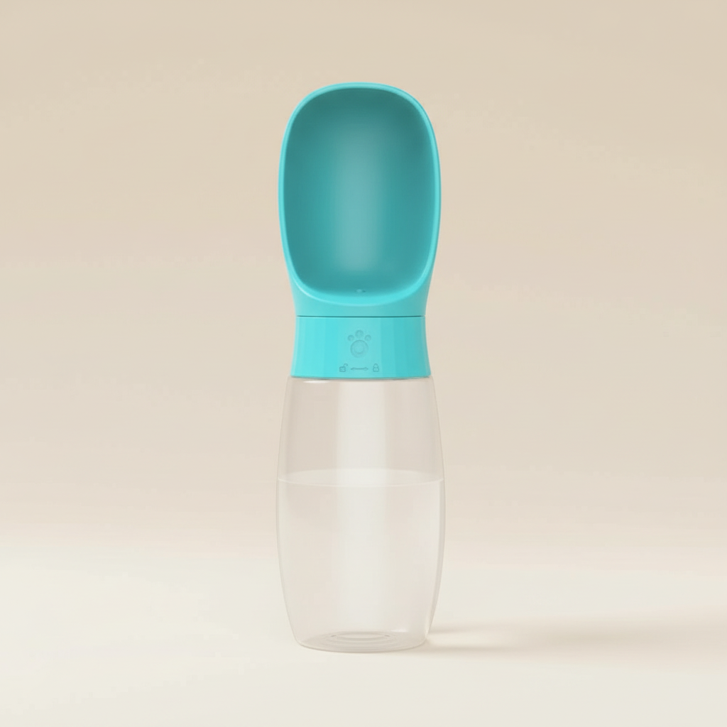 Front-facing portable water bottle